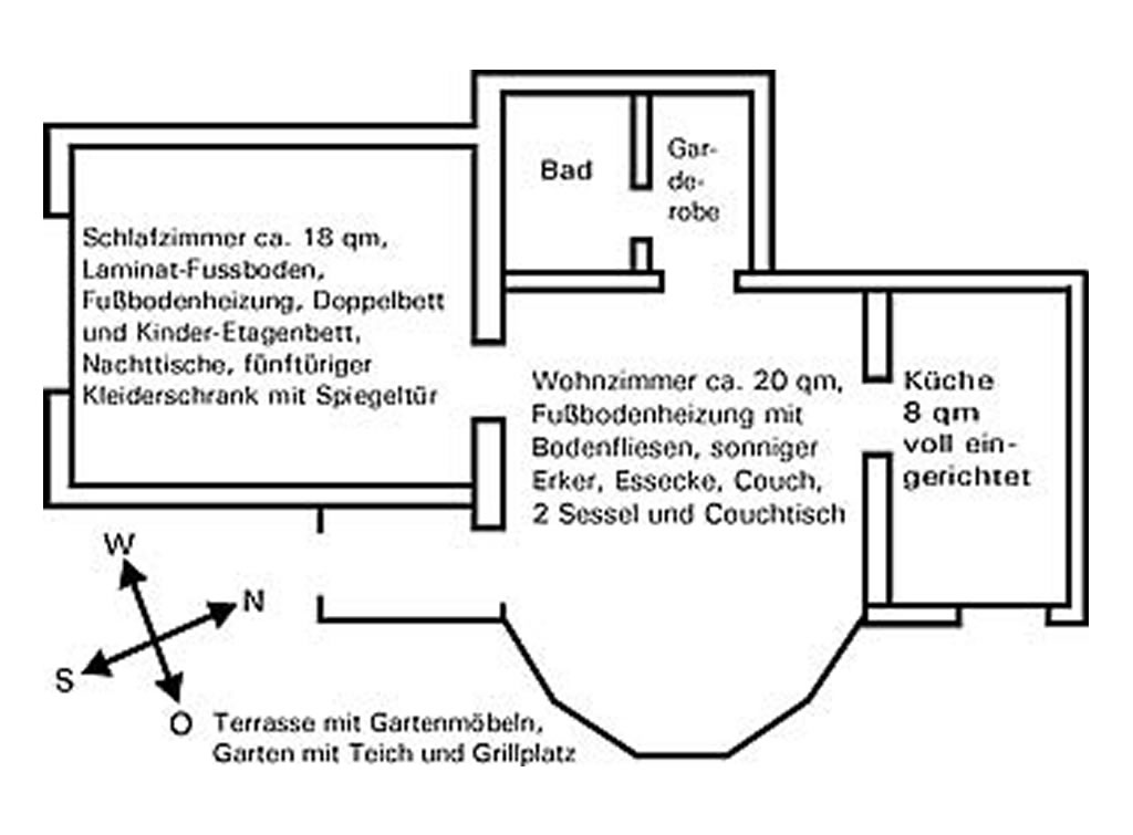 Grundriss - Gartenwohnung